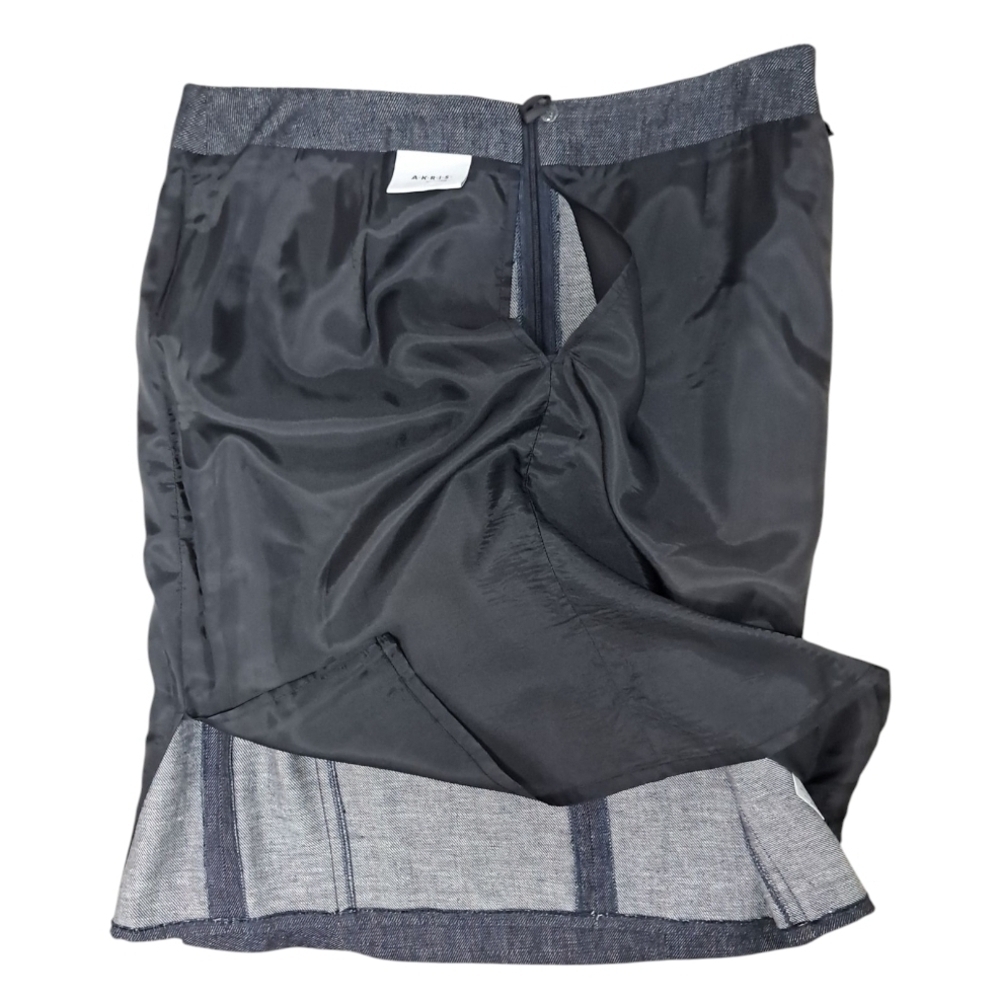 Akris Punto Gray Lined Skirt Size 10 - Picture 11 of 16